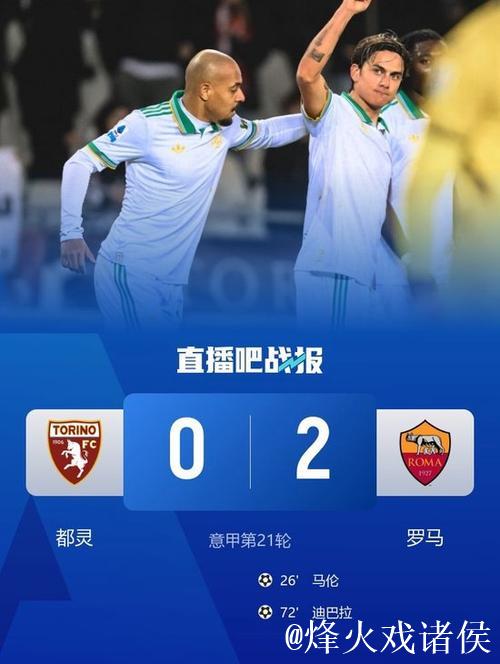 意甲-马伦首秀进球迪巴拉传射 罗马2-0都灵